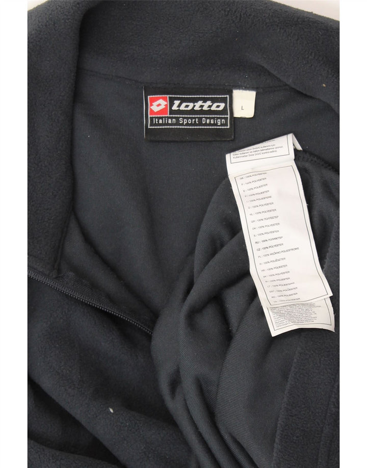 LOTTO Мужской флисовый джемпер с воротником на молнии, большой размер, темно-синий, полиэстер