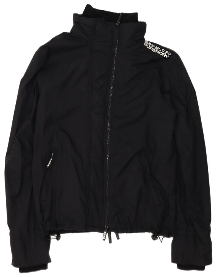 Мужская дождевик с рисунком Superdry UK 42 XL, черный нейлон