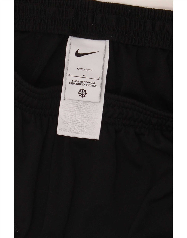 Мужские спортивные брюки Nike Dri Fit, большие черные полиэстер с цветными блоками