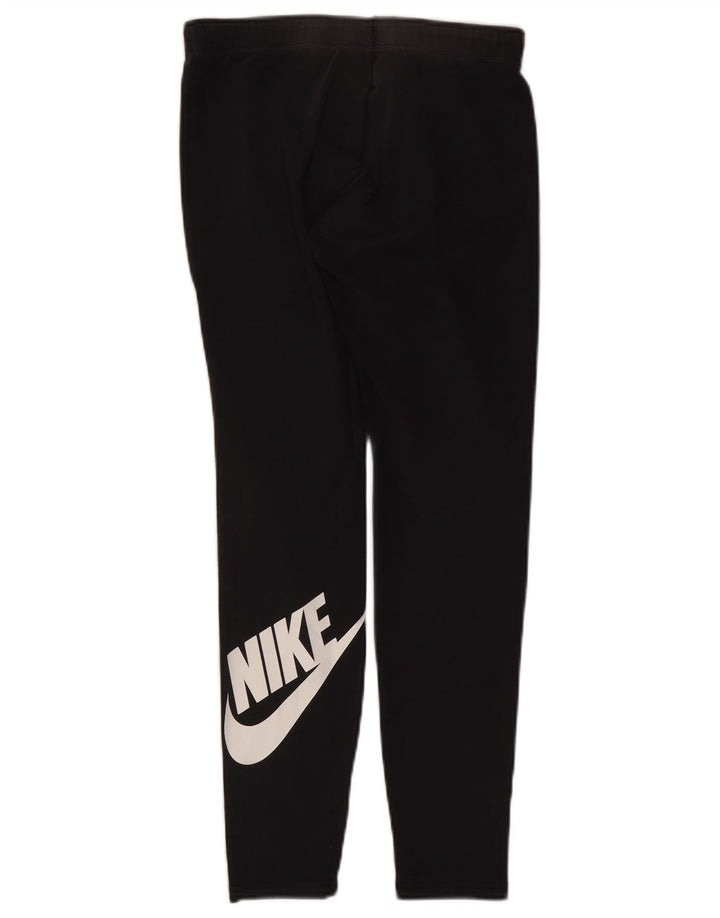 Женские леггинсы с рисунком Nike UK 14, большие черные хлопковые
