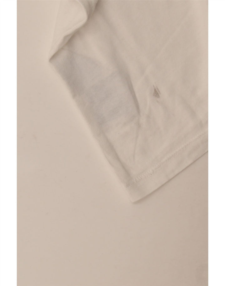 Jack & Jones Мужской топ с рисунком, длинный рукав, средний белый хлопок, хлопок