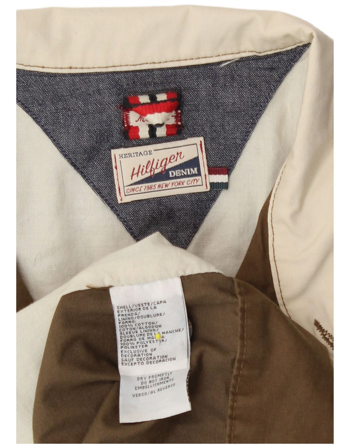 Мужская куртка-бомбер Tommy Hilfiger UK 38, средний цвет хаки, хлопок