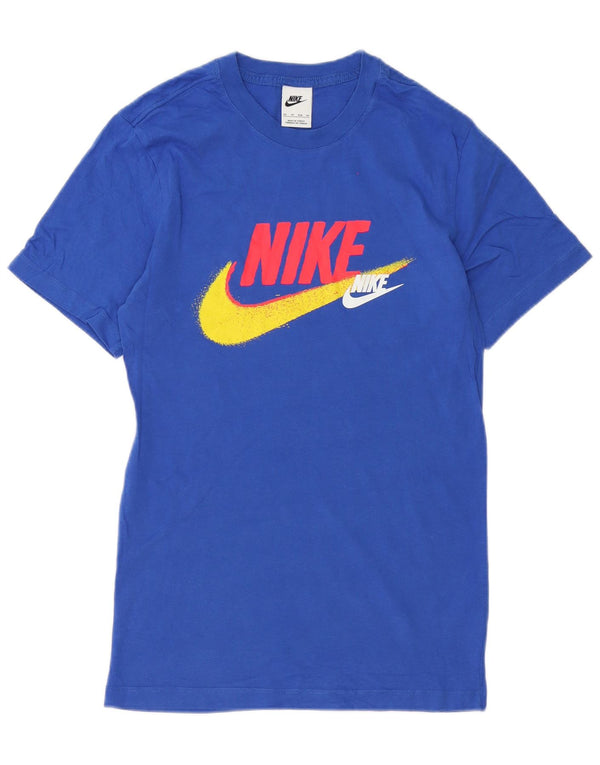 Мужская футболка с рисунком Nike Top XS, синяя, хлопок