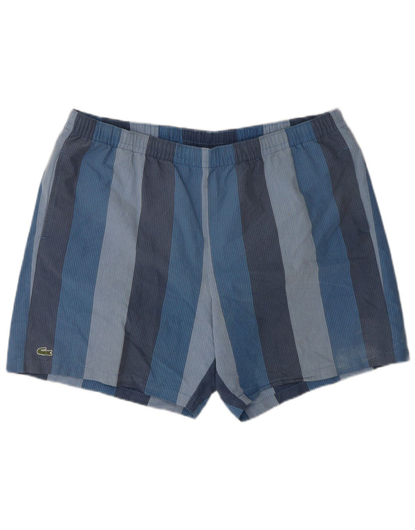 Мужские шорты для плавания Lacoste, размер 8, 3XL, хлопок в синюю полоску