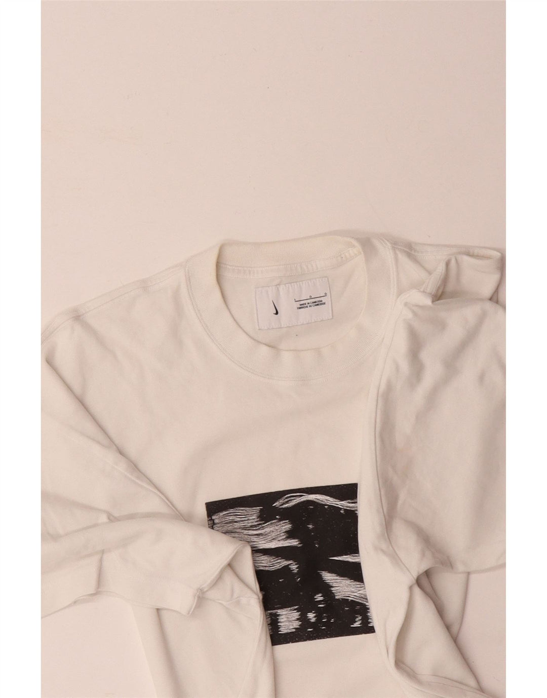 Мужская футболка с рисунком NIKE, большой размер, белый хлопок