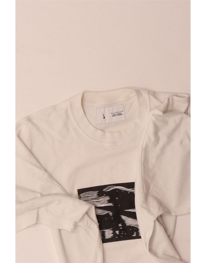 Мужская футболка с рисунком NIKE, большой размер, белый хлопок