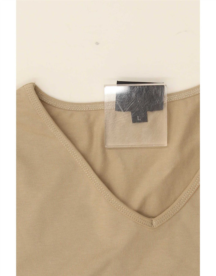 Женская футболка Trussardi Top UK 14, большая, бежевая
