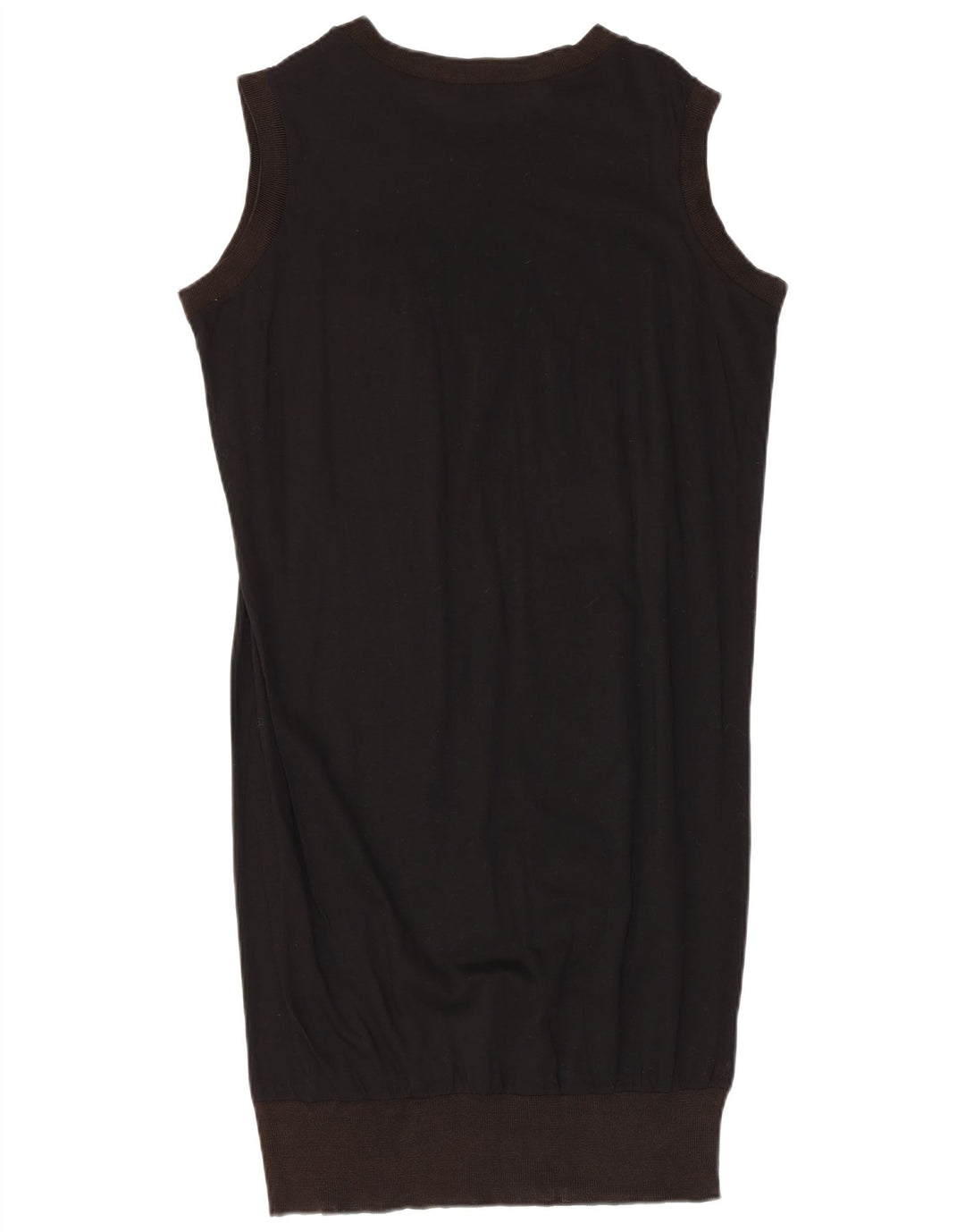 ВИНТАЖНОЕ женское платье без рукавов с рисунком «пузырь» Великобритания 14, средний черный