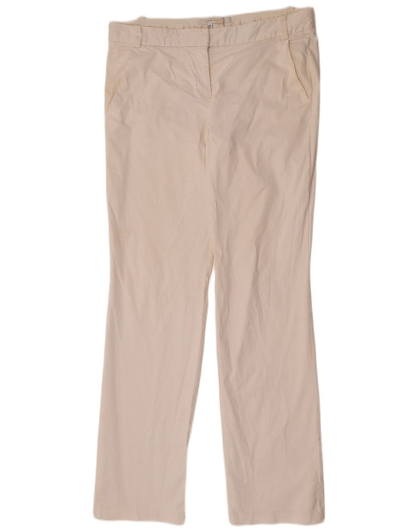 Женские брюки чинос Zara Bootcut EU 44 XL W34 L35, белый хлопок