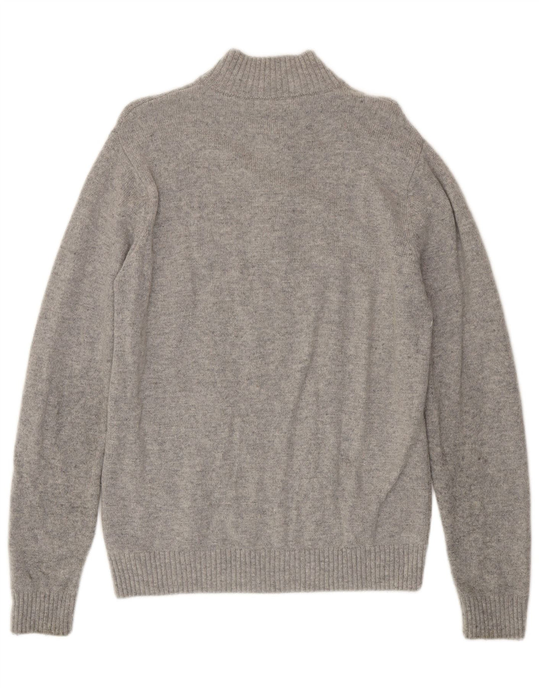 Crew Clothing Мужской джемпер с воротником на молнии, большой серый свитер из овечьей шерсти