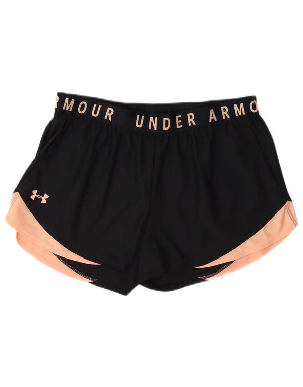 Женские спортивные шорты с рисунком Under Armour Heat Gear UK 16, большие черные