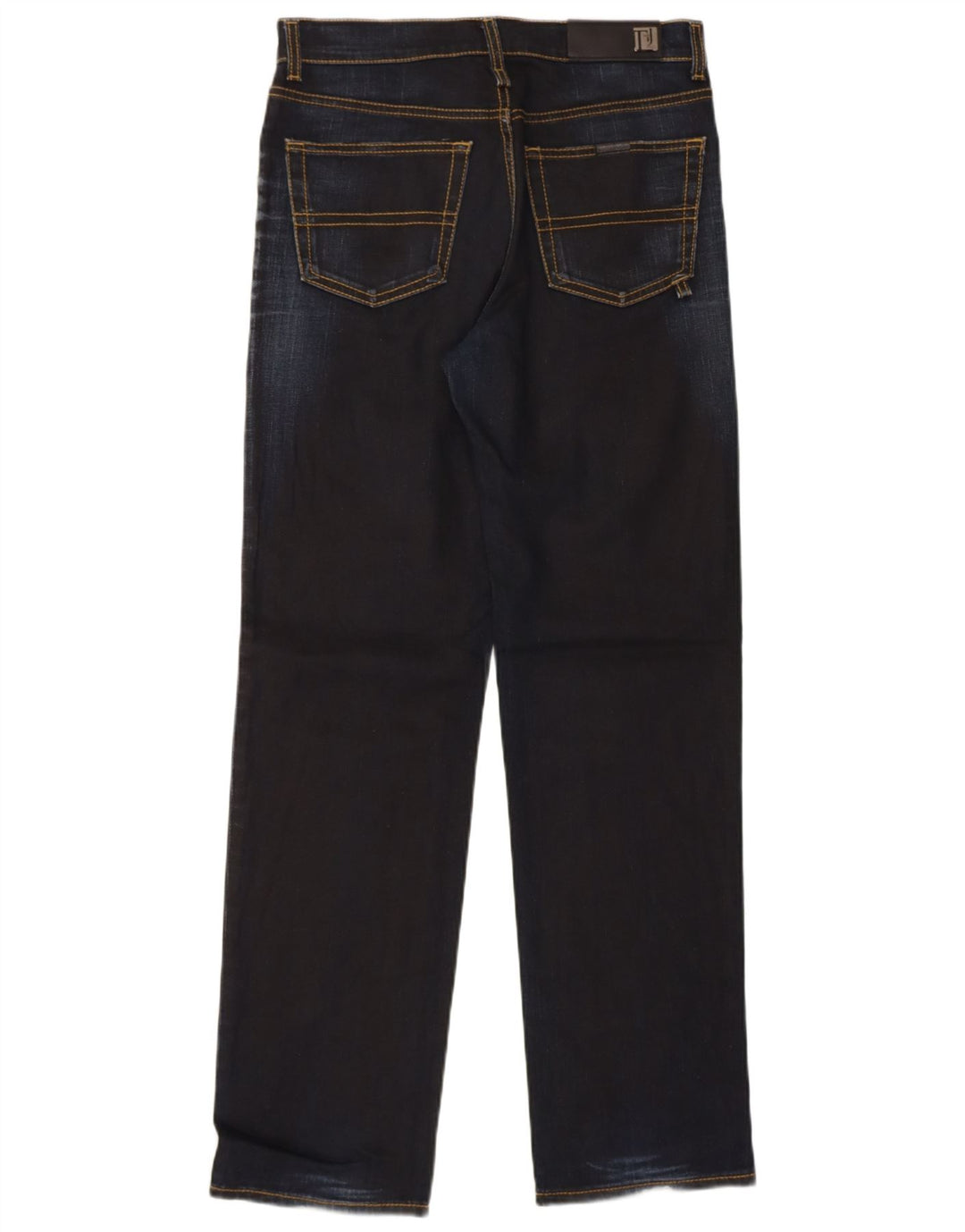 TRUSSARDI Mens Straight Jeans W33 L32 Navy Blue Cotton