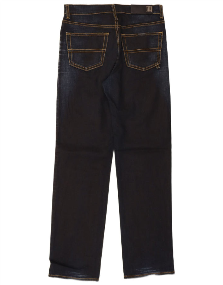 TRUSSARDI Mens Straight Jeans W33 L32 Navy Blue Cotton