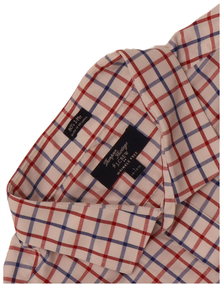 Мужская рубашка Thompson J. Crew, размер 16 16 1/2, большая белая клетка