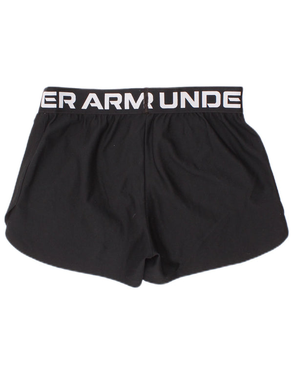 Спортивные шорты с графическим рисунком Under Armour для девочек 9–10 лет, средние черные