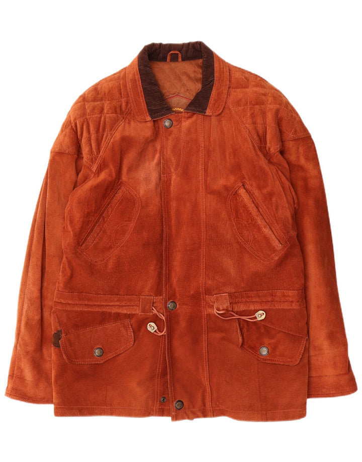 Винтажная мужская замшевая куртка IT 48 Medium Brown Suede