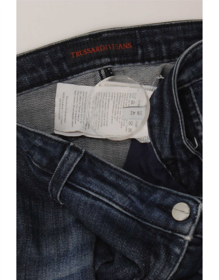 Женские узкие джинсы Trussardi W28 L28 синие, хлопок
