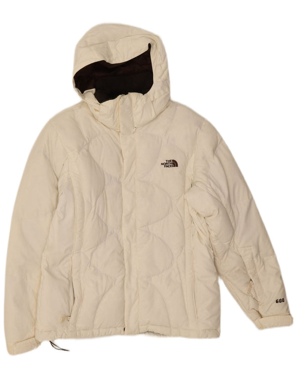 Женская стеганая куртка с капюшоном The North Face UK 14, средний белый нейлон