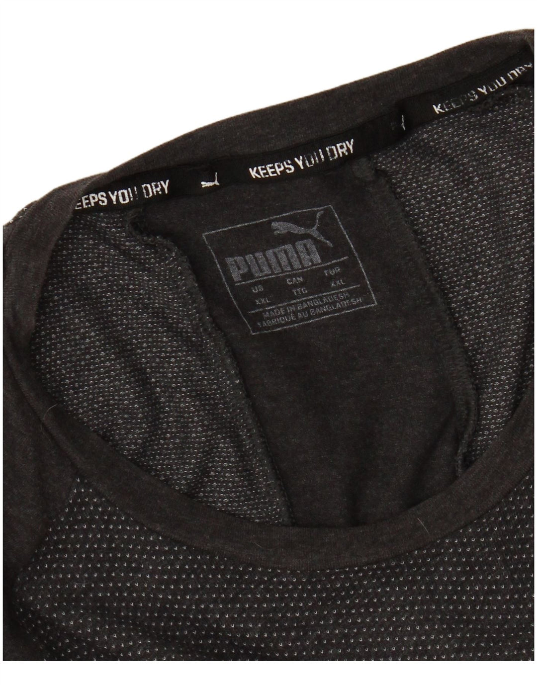 Мужская футболка с рисунком PUMA Top 2XL Серая с цветными блоками