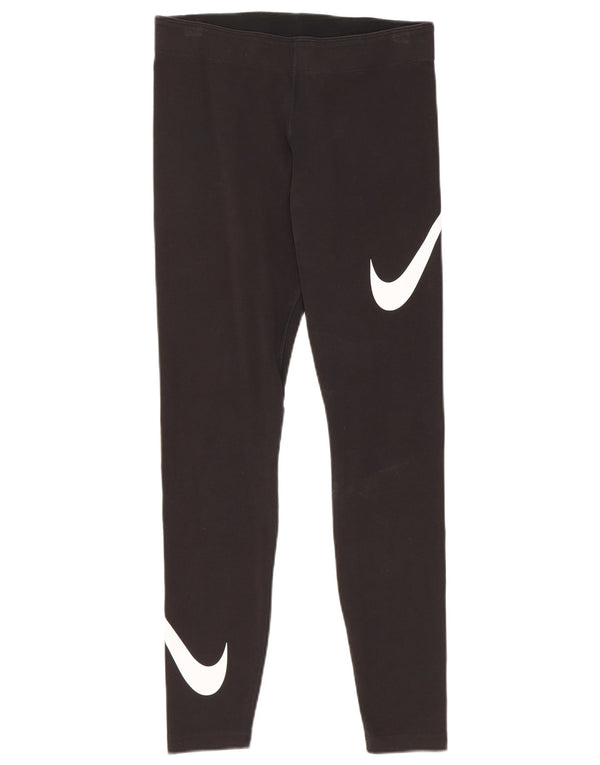 Женские леггинсы с рисунком Nike UK 12, средние, черные
