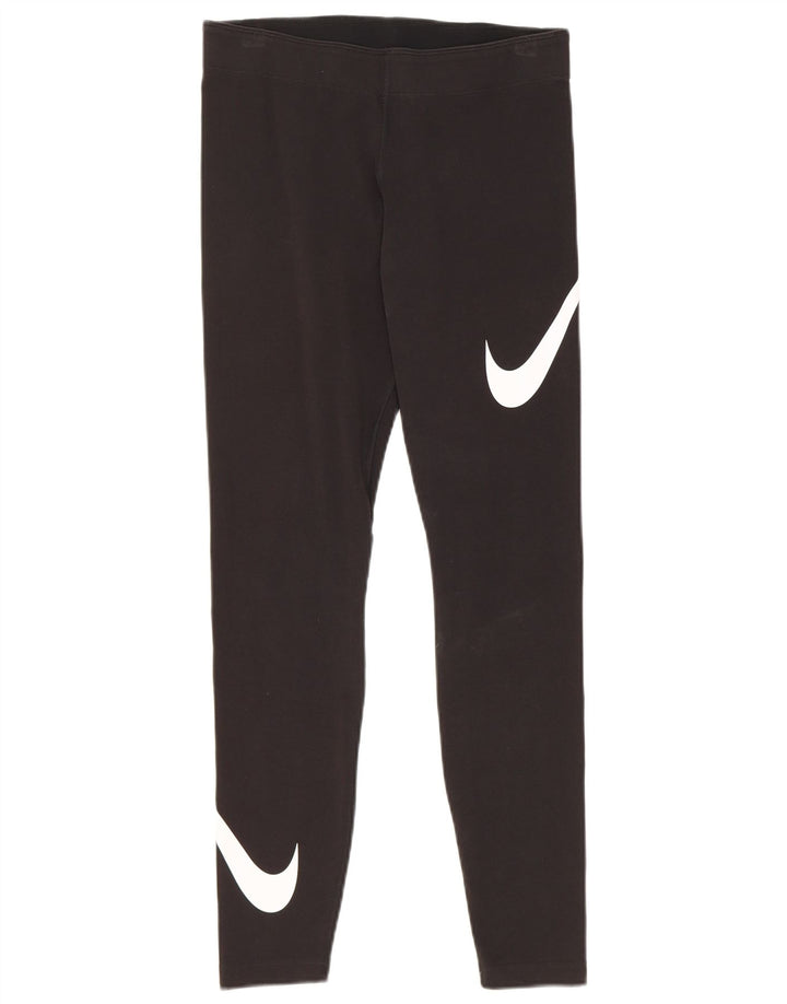 Женские леггинсы с рисунком Nike UK 12, средние, черные