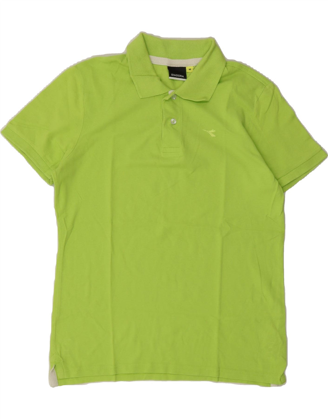 DIADORA Mens Polo Shirt Medium Green Cotton Vintage Diadora and Second-Hand Diadora from Messina Hembry 