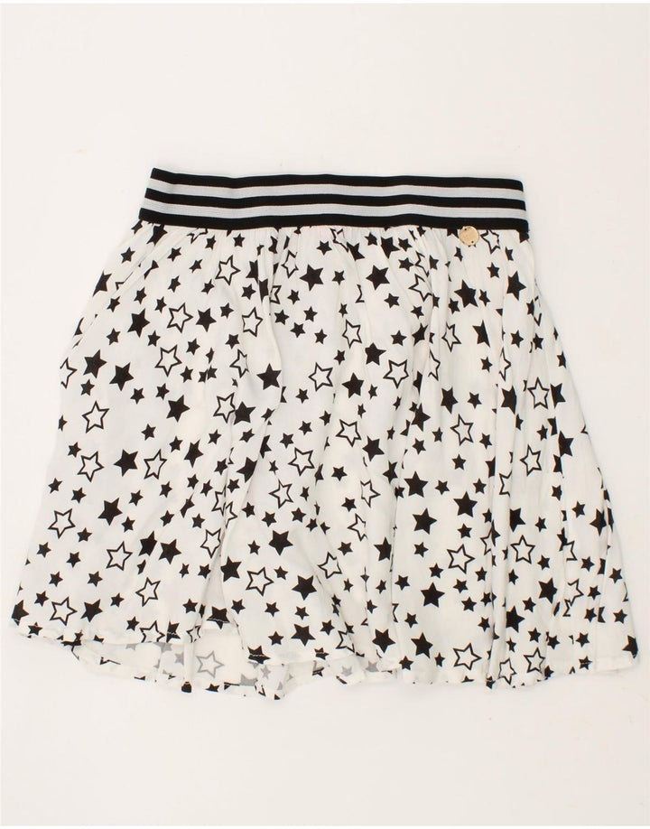 GAUDI Girls Abstract Pattern A-Line Skirt 9-10 Years W24  White Vintage Gaudi and Second-Hand Gaudi from Messina Hembry 