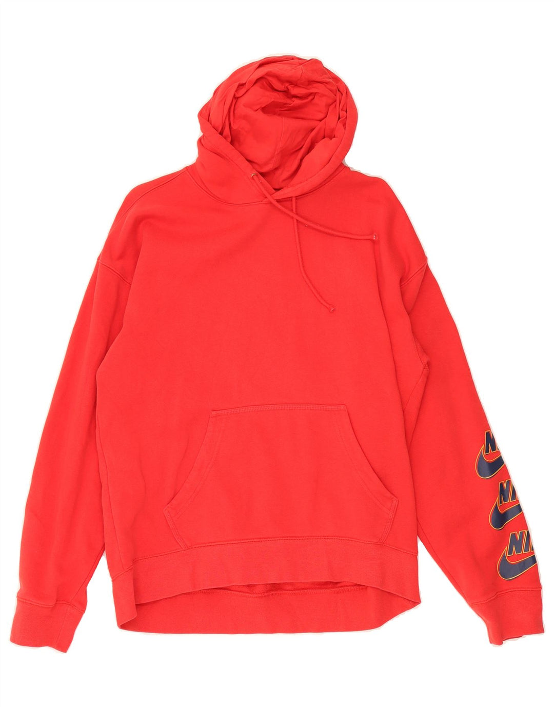 NIKE Mens Graphic Hoodie Jumper Small Red Cotton Vintage Nike and Second-Hand Nike from Messina Hembry 