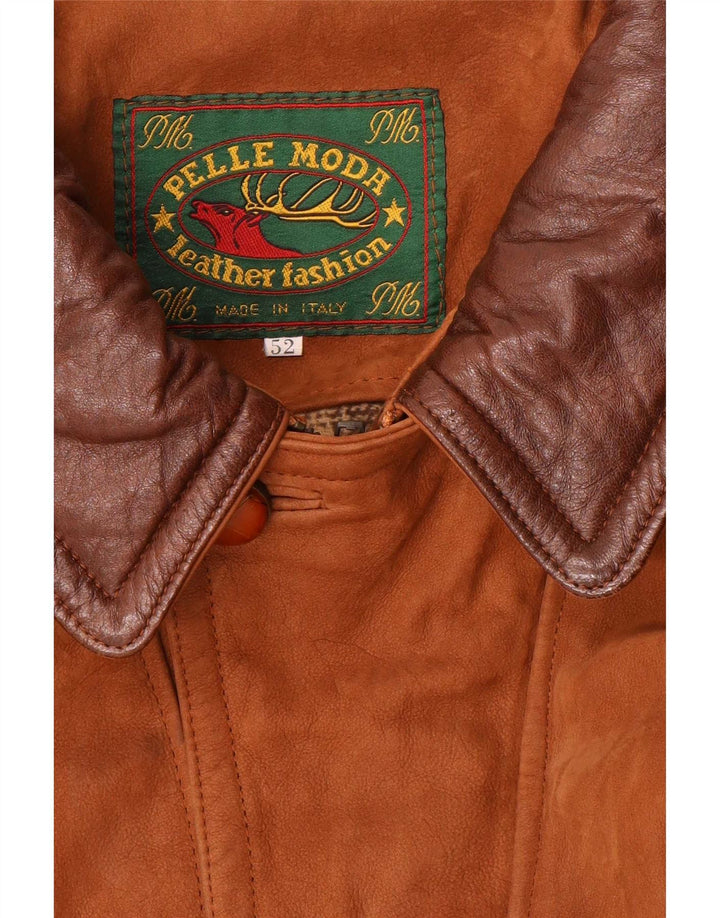 Куртка мужская кожаная Pelle Moda IT 52 XL Коричневая