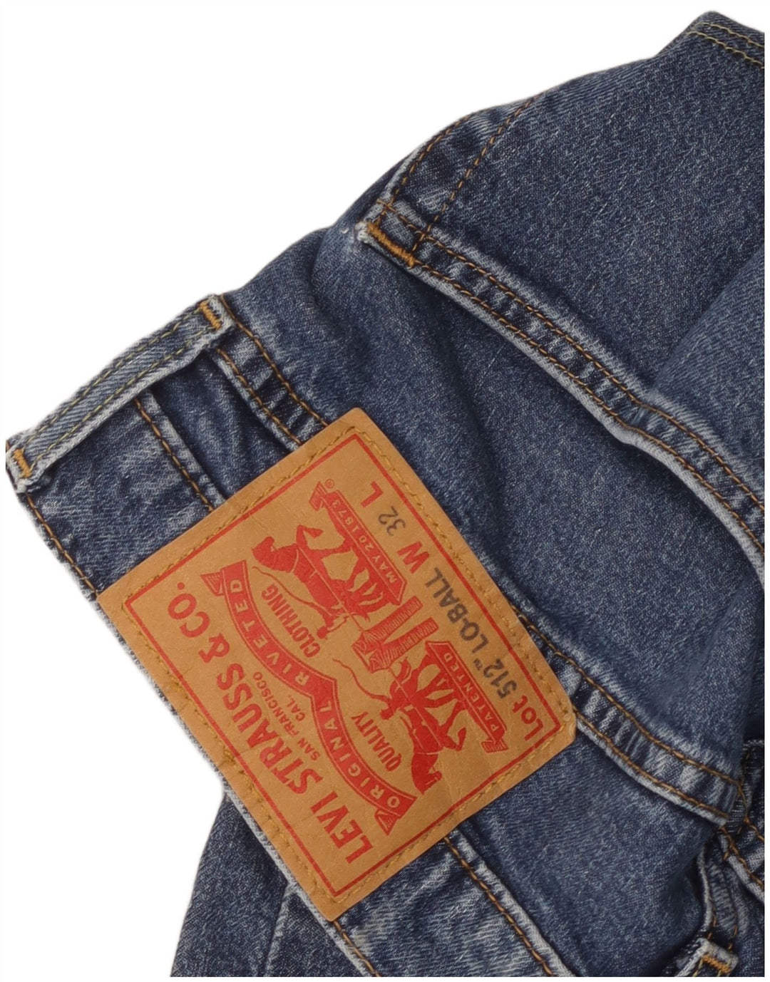 Мужские зауженные джинсы Levi's 512 W32 L31 синие