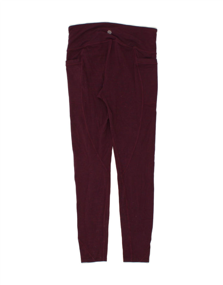 ATHLETA Womens Leggings UK 12 Medium  Purple Nylon Vintage Athleta and Second-Hand Athleta from Messina Hembry 