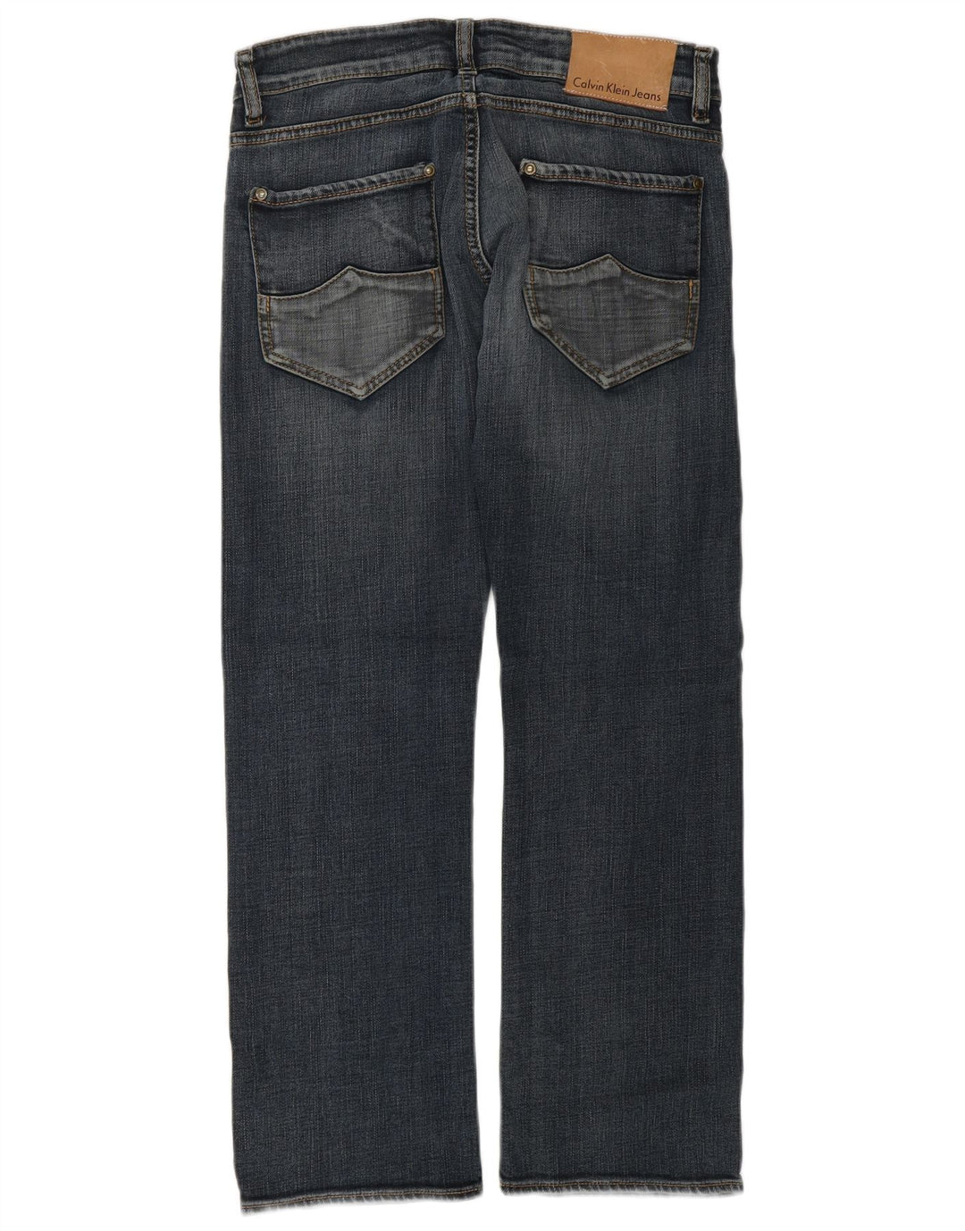 Женские прямые джинсы CALVIN KLEIN W30 L27 синие, хлопок