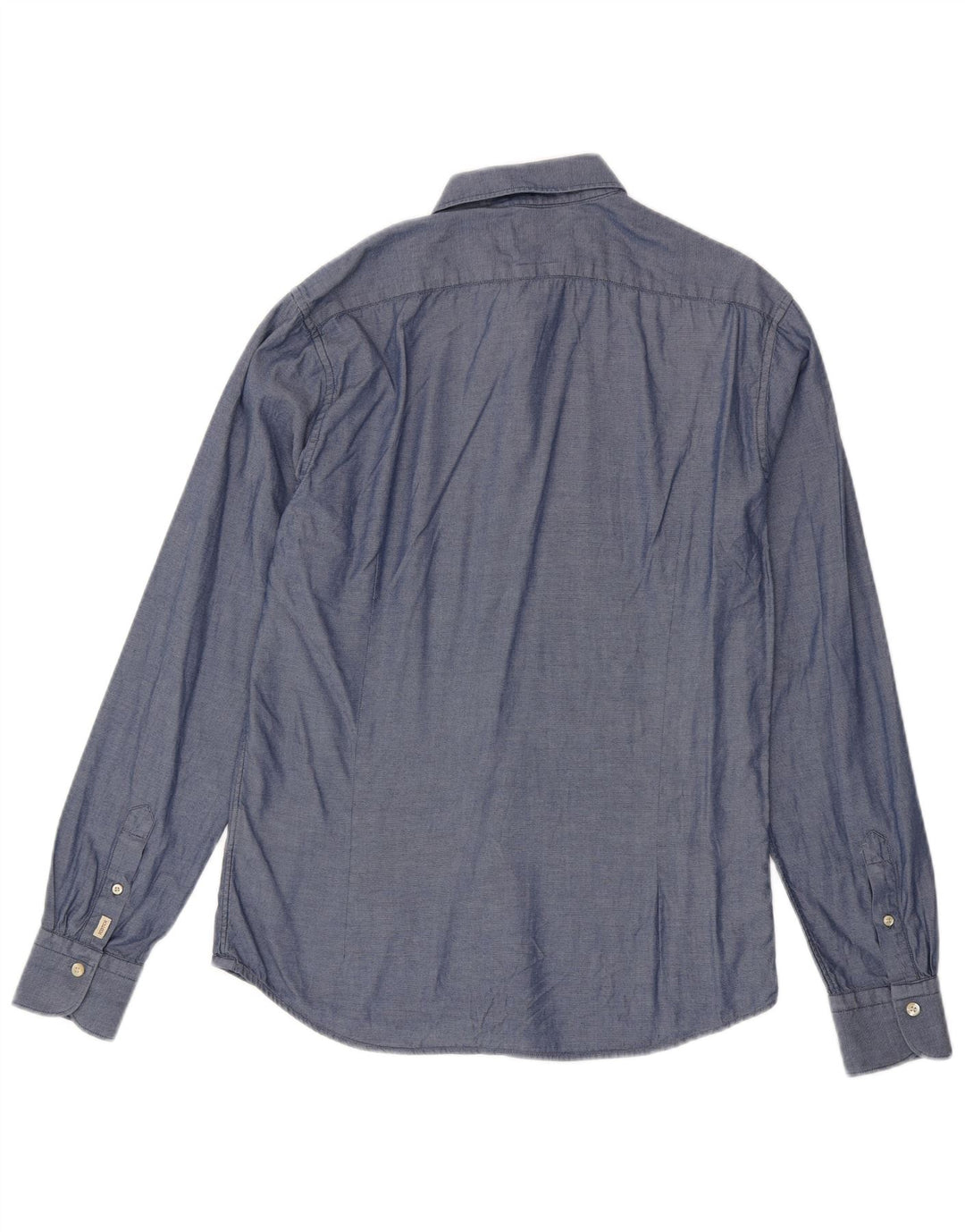 Мужская рубашка Scotch & Soda из хлопка среднего синего цвета