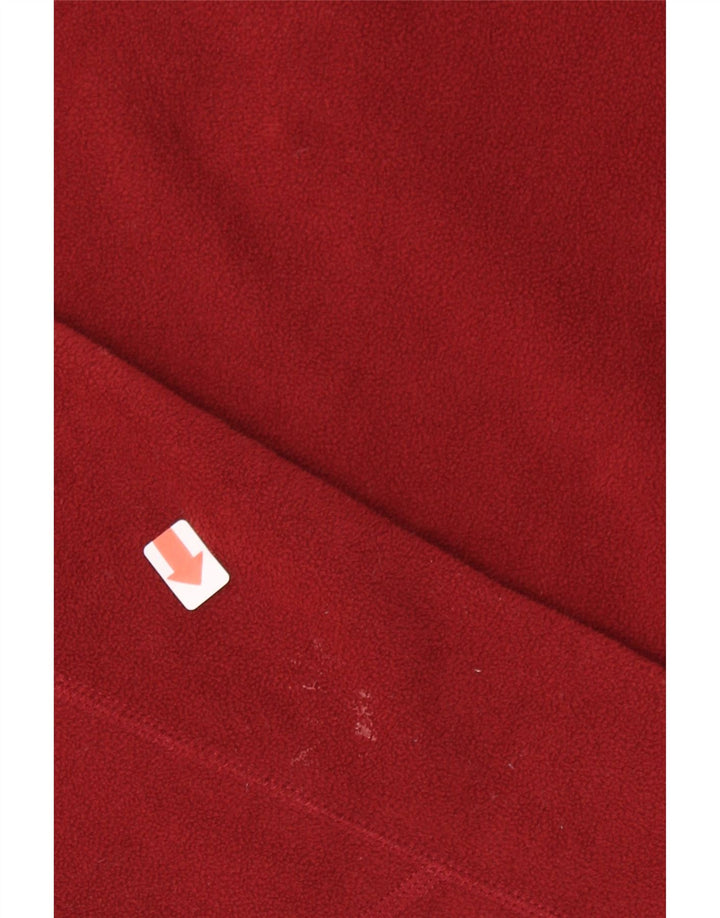 EDDIE BAUER Mens Zip Neck Fleece Jumper Medium Red Polyester Vintage Eddie Bauer and Second-Hand Eddie Bauer from Messina Hembry 