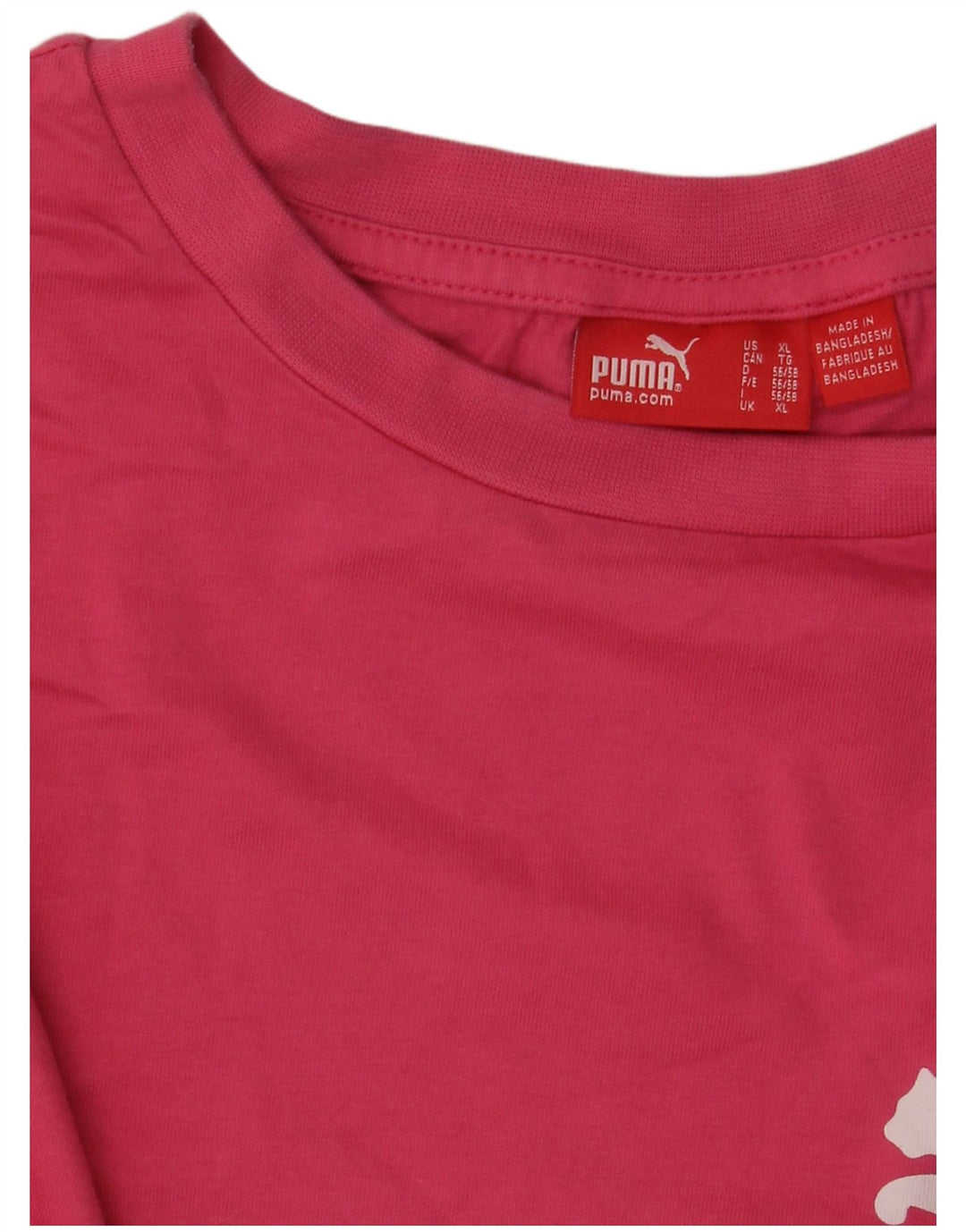 PUMA Mens Graphic T-Shirt Top XL Pink