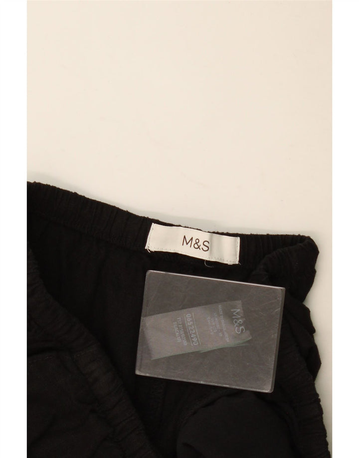 Женские шорты чинос Marks & Spencer UK 10, маленькие W30, черные льняные