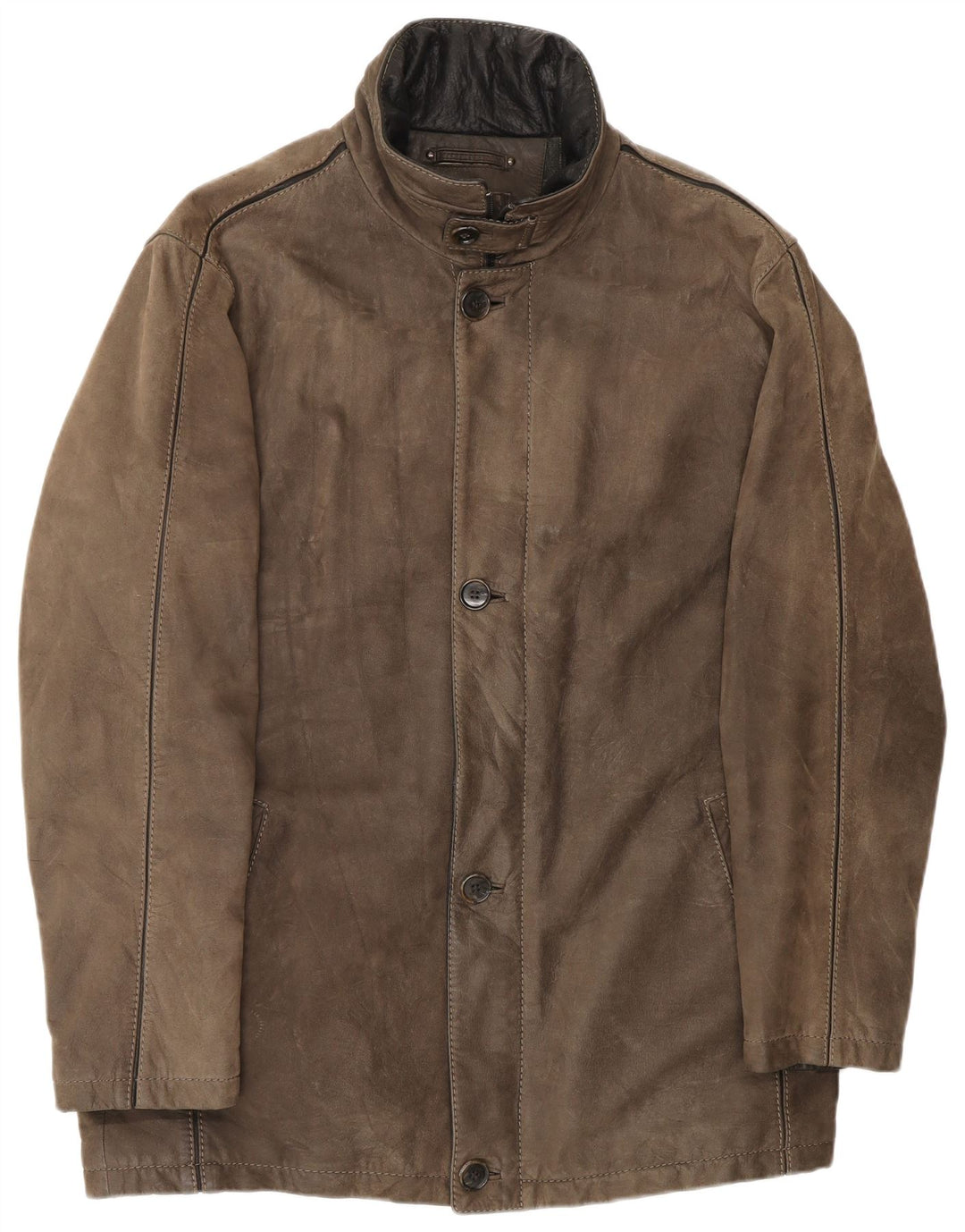 Мужское кожаное пальто Milestone IT 52 XL Коричневое кожаное