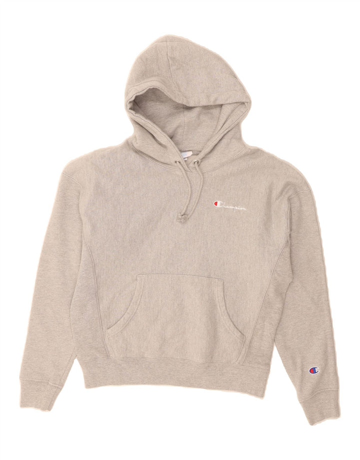 CHAMPION Womens Hoodie Jumper UK 14 Medium Grey Cotton Vintage Champion and Second-Hand Champion from Messina Hembry 