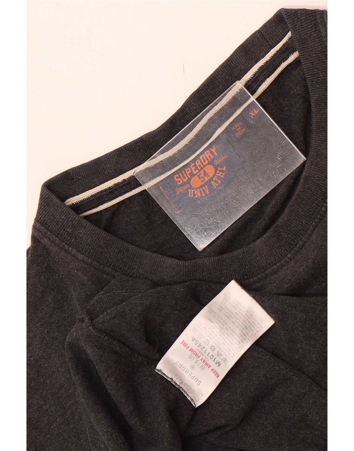 Мужская футболка с рисунком Superdry XL, серая, хлопок