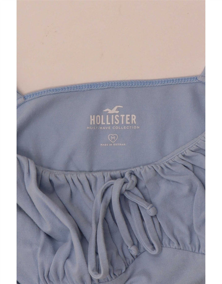 Женский укороченный топ на бретельках Hollister UK 12, средний синий