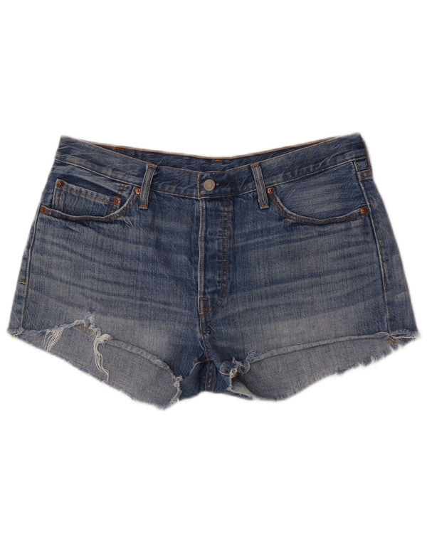 Женские джинсовые шорты Levi's 501 W32, большие синие, хлопок