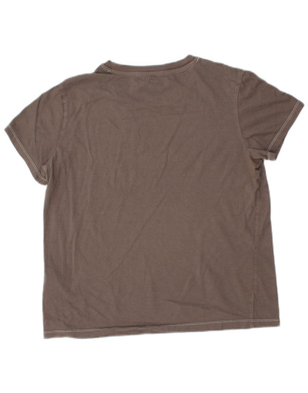 Женская футболка с рисунком Levi's Top UK 14, средний серый хлопок