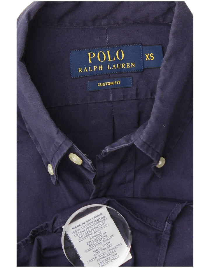 Мужская рубашка индивидуального кроя POLO RALPH LAUREN XS, темно-синяя, хлопок