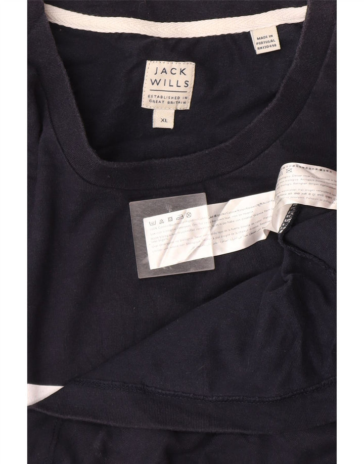 Мужская футболка Jack Wills Top XL темно-синего цвета из хлопка