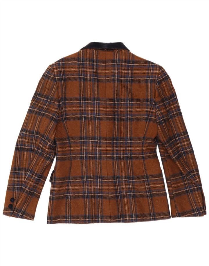Misstwidd Женский пиджак на 3 пуговицах IT 42 Средне-коричневый, шерсть в клетку