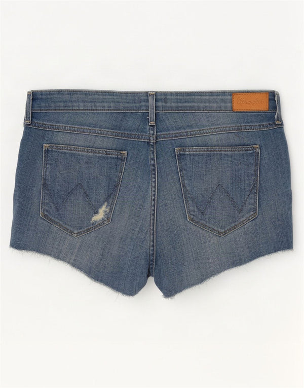 Wrangler Женские джинсовые шорты-бойфренды, маленькие, синие, хлопковые, W34