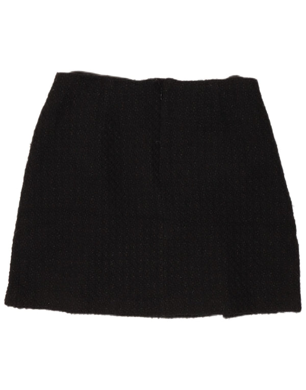 Женская мини-юбка Marks & Spencer UK 14 Medium W32, черный акрил