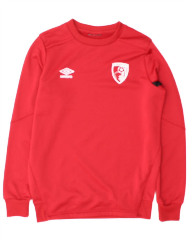 Свитшот с рисунком Umbro для мальчиков 13-14 лет, красный полиэстер