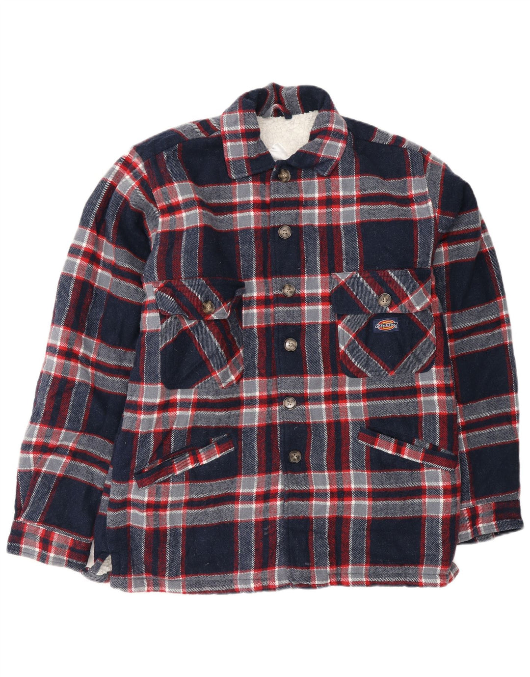 Мужская фланелевая рубашка Dickies Lumberjack среднего размера, темно-синяя клетка, акрил