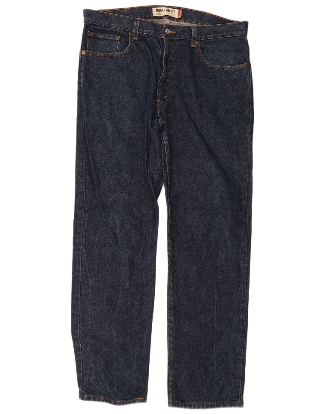 Мужские прямые джинсы Levi's 505 стандартного кроя W38 L34 темно-синие, хлопок